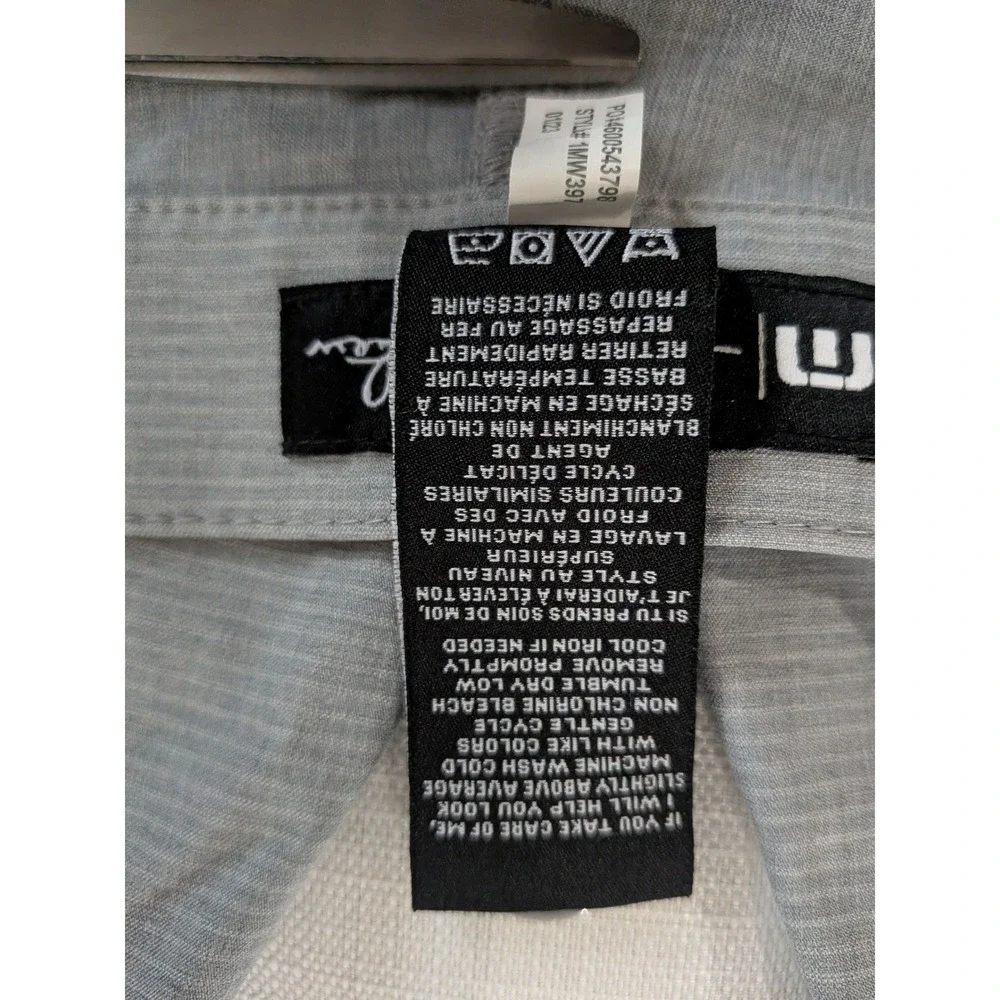 TravisMathew Beck Golf Shorts Mens 42 Grey Micro Stripe Stretch 1MW397